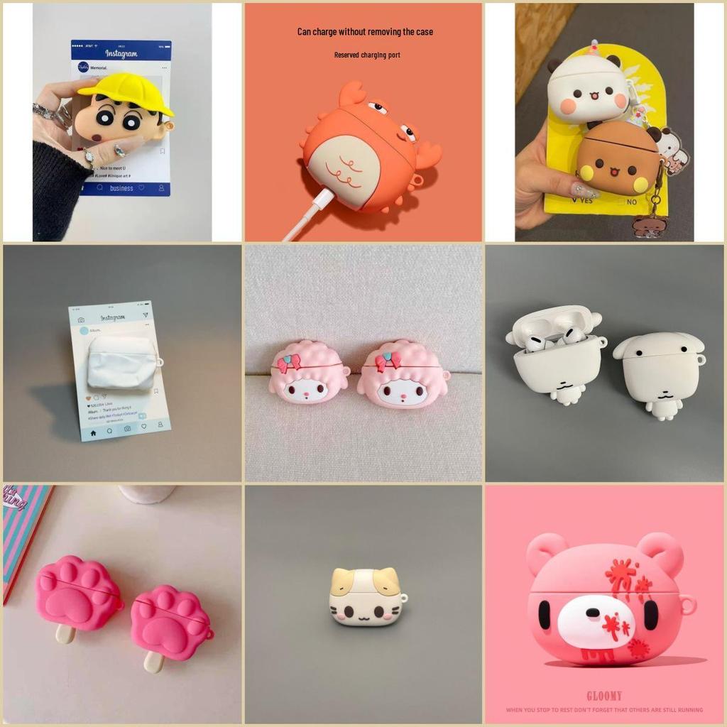 Cartoon Pattern Silicone Case for AirPods Pro 3 - Cute, Soft, Bluetooth Compatible Earphone Protector for Apple 1/2/4