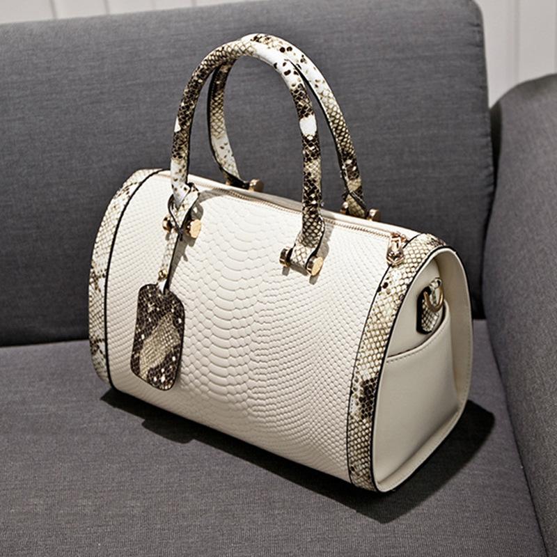 New snake pattern pillow bag Boston handbag women's bag shoulder oblique span bag