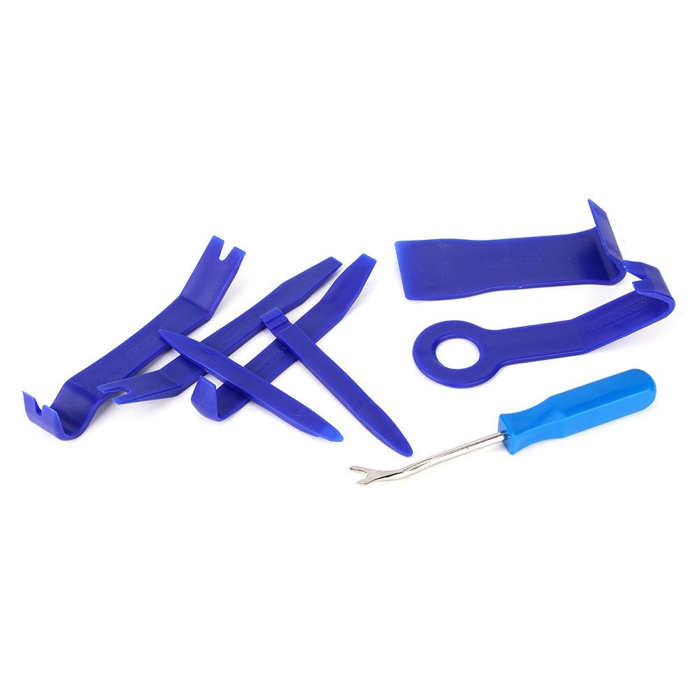 8pcs Car Interior Trim Disassembly Pry 6in Audio Navigation Removal Repair Tool KitBlue