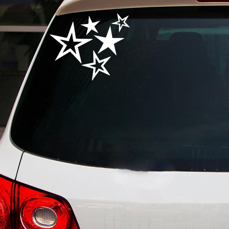 18x15cm Five Different Star Types Car Sticker Waterproof Car Decal Vinyl Stickers Car Styling Accessories Pegatinas Para Coche