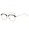 Modern Clear Blue Light Glasses With Metal Frame For Home Office And Commuting Use