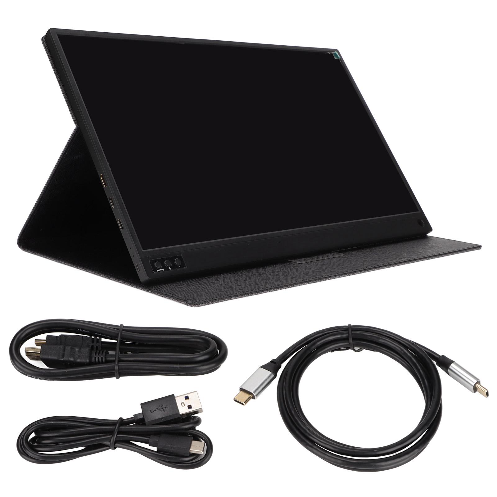 

Портативный монитор 15.6 дюймов USB C Full HD 1080P HDR 16:9 Двойной динамик Частота обновления 60 Гц Внешний мобильный