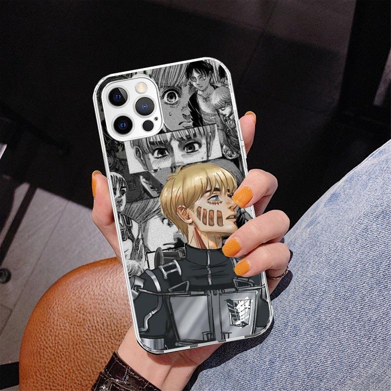 Attack Anime Phone Case For iPhone 17 Air 16 Pro Max 16E 15 + 14 Plus 11 12 13 Mini 7 8 SE Gift Print Cover Fundas 17 Air 16 Pro