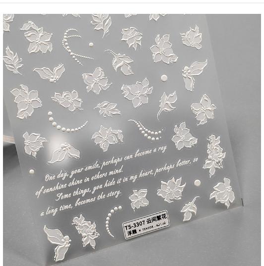 1pcs 5D Bronzing Star Moon Nail Art Stickers Luxury Gold Silver Adhesive Slider Press on Nail Decoration Decals Accessories DIY