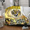 Richmond Tigers Flannel Blanket Soft All-Season Throw, Design for Camping, Car Travel, Hiking Sofa, Bed, Office Perfect Gift for Parties