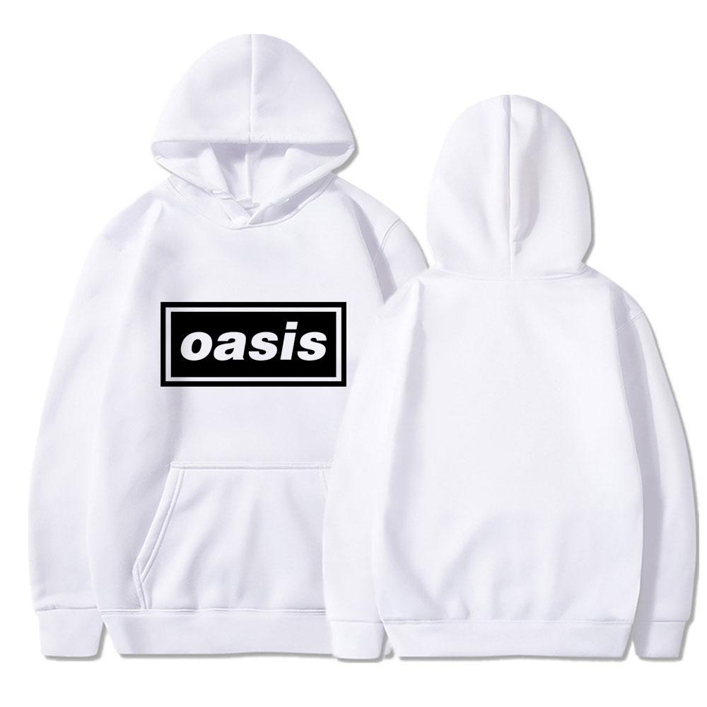 O-Oasis Herren Kapuzensweatshirt Retro Britische Rockband Lässiger Hoodie