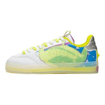 Li Ning Disney X Wei Wu 180 Low Bequeme Weiche Elastische Skate Kultur Low Top Skate Schuhe Sonderedition Herren Skate Schuhe Weiß Gelb AECS033-1