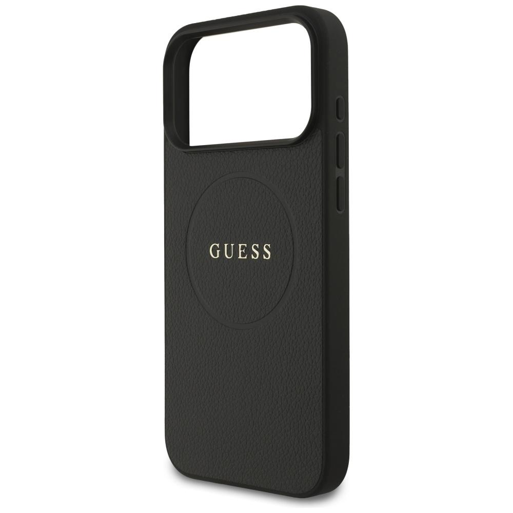 Coque Guess Anneau texturé MagSafe pour iPhone 17 Pro Max noir