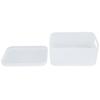 Plastic Storage Basket Large Capacity Translucent Stackable Desktop Storage Box With Lid for Office Home Bathroom Desktop