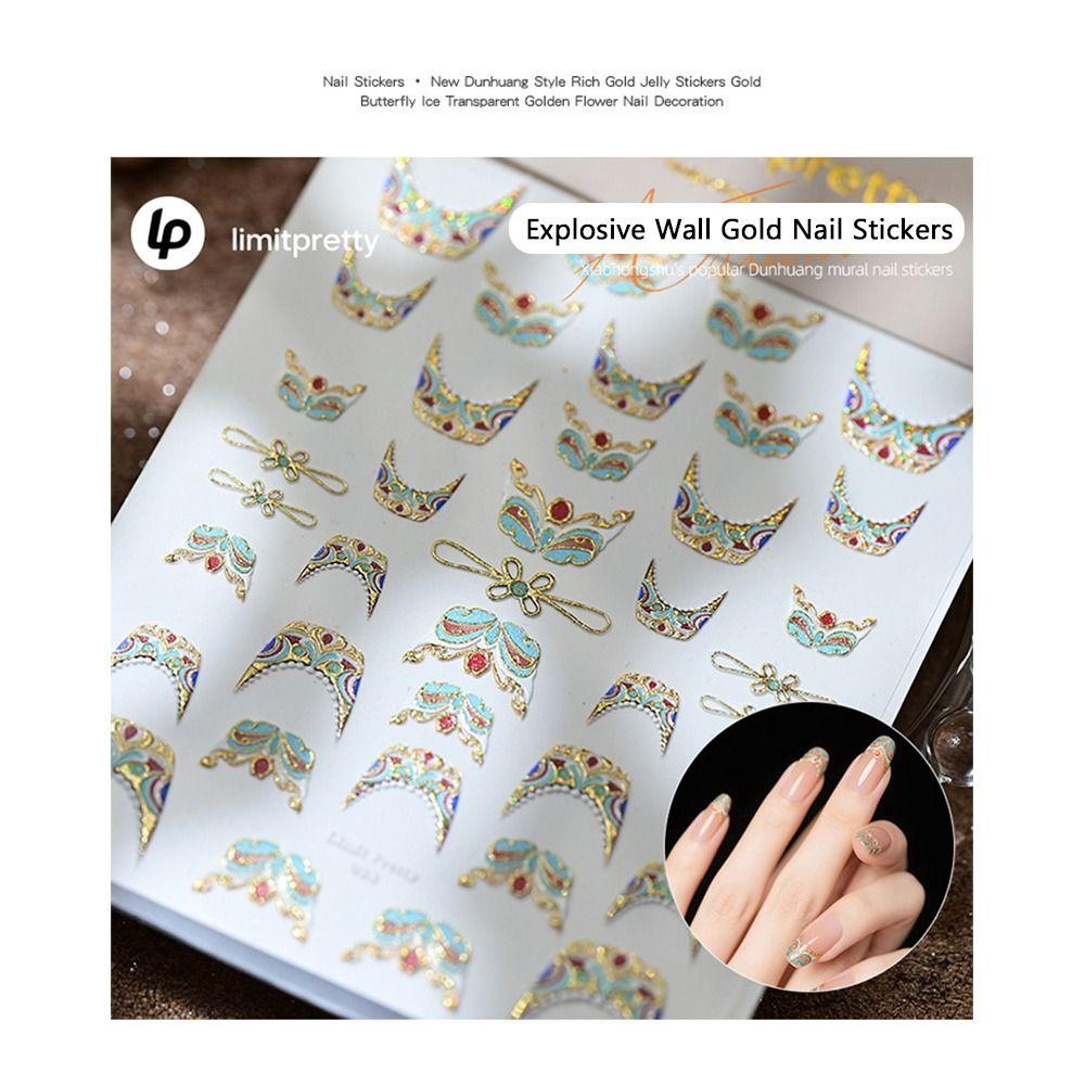 Imitation Gemstone 5D Nail Stickers Shiny Palace Nail Decals Nail Decorations DIY Manicure