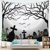 Halloweenthemed backdrop decoration fabric digitalprinted polyester tapestries living rooms bedrooms macrame wall hanging