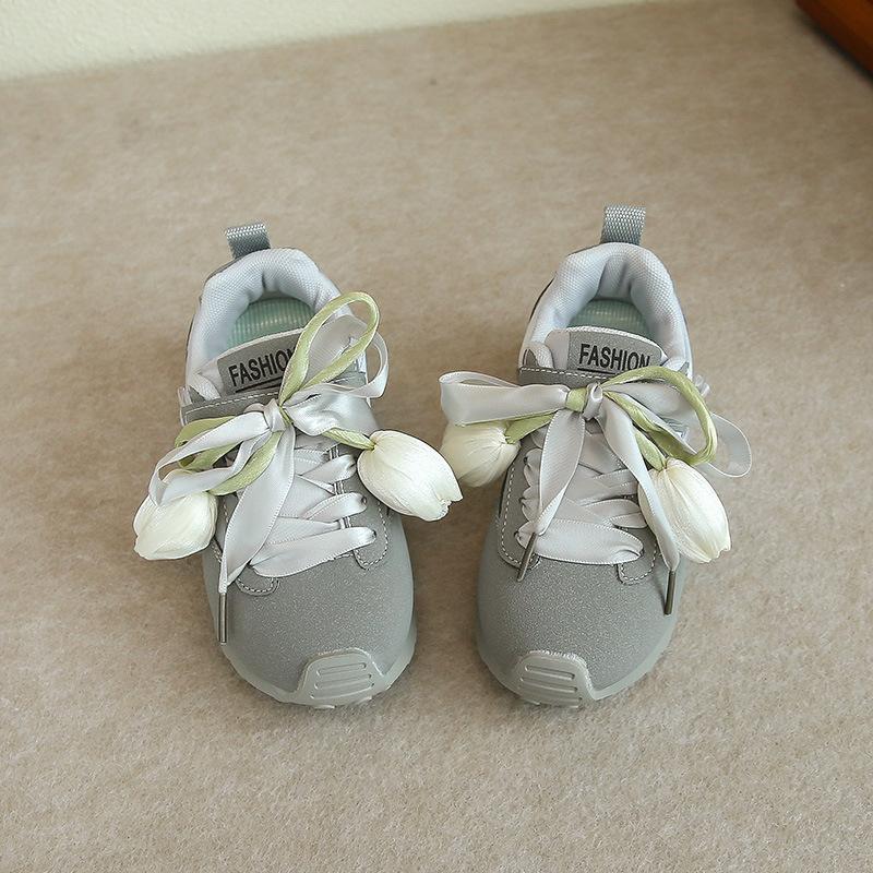 Pink Tulip Girls' German Training Shoes 2025 Spring New Children's Shoes Girls' Sneakers Soft-soled Forrest Gump Shoes