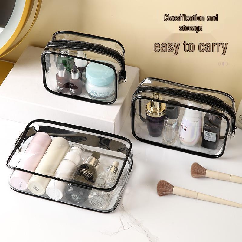Clear PVC Zipper Makeup Bag – Travel-Ready, Waterproof Toiletry Organizer