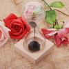 Desktop Magnetic Glass Sand Hourglass with Base for Home Decoration Ornament Gift