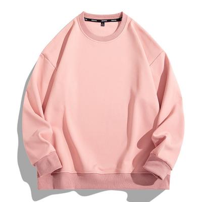Unisex Oversize Bawełniana Bluza z Okrągłym Dekoltem Luźny Krój Długi Rękaw Pulower Codzienne Ubranie