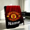 Custom Name Personalized Manchester Football F.C Print Blankets, Home Decor, Bedroom, Sofa, Camping, Couch, Gifts for Birthday Christmas