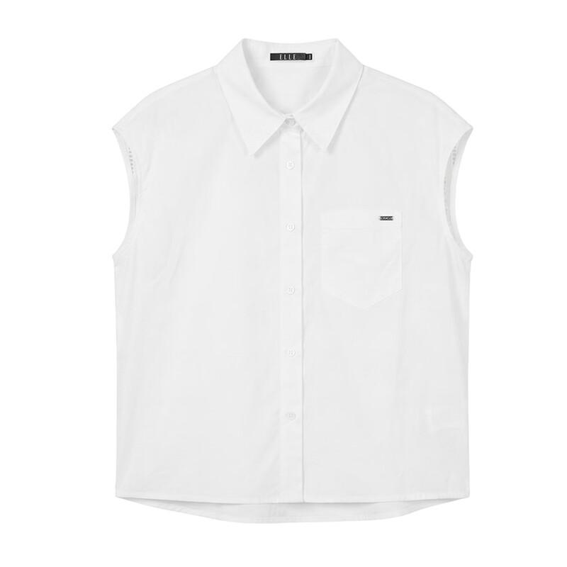 ELLE Women's Lyocell Tencel Sleeveless Spliced Shirt