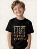 Boys' Dinosaur Letter Printed Short-sleeved T-shirt Summer Breathable Children's Top Baby Cartoon Children's Clothing
