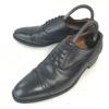 USED/Japan Scotch Grain Goodyear Straight Tip Cap Toe Shoes 24.5cm Black