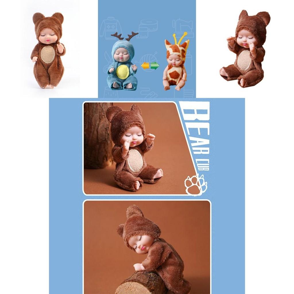Crafted Lifelike Sleeping Newborn Baby Doll With Rotatable Limbs**
