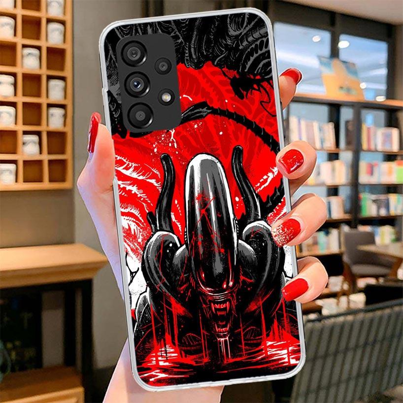 Cool A-Alien X-Xenomorph Phone Case For Samsung Galaxy A12 A22 A32 A52 A72 A02S Phone Case Note 20 Ultra 10 S10 Plus A51 A71 A50