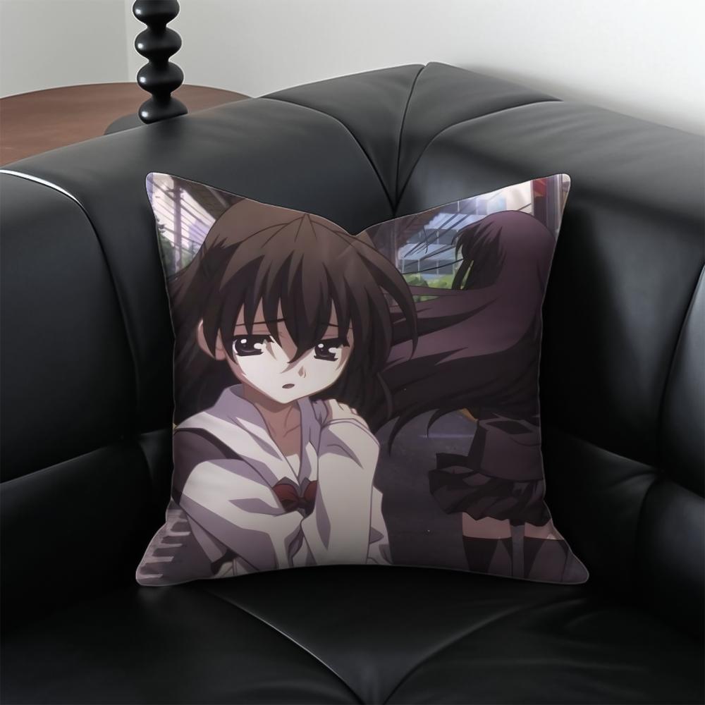 anime drama SSchool DDays Cushion Cover Pillow Case Antidustmite Invisible zipper silky plush cushion