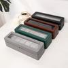 Portable Leather Watch Box High Quality Watch Organizer Jewelry Storage Box Zipper Easy Carry Men 6 Slots Watch Boxes