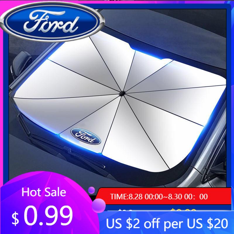 New 2026 Car Sticker Car Parasol Front Windshield Visor Sun Block Folding Sunscreen For Ford Focus mk2 mk3 mk4 Fiesta mk7 Transi