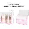 Tweezers Storage Box 8 Holes Holder Lash Tweezers Storage for Eyelash Extensions Eyelash Professional(Black,Only the Box)