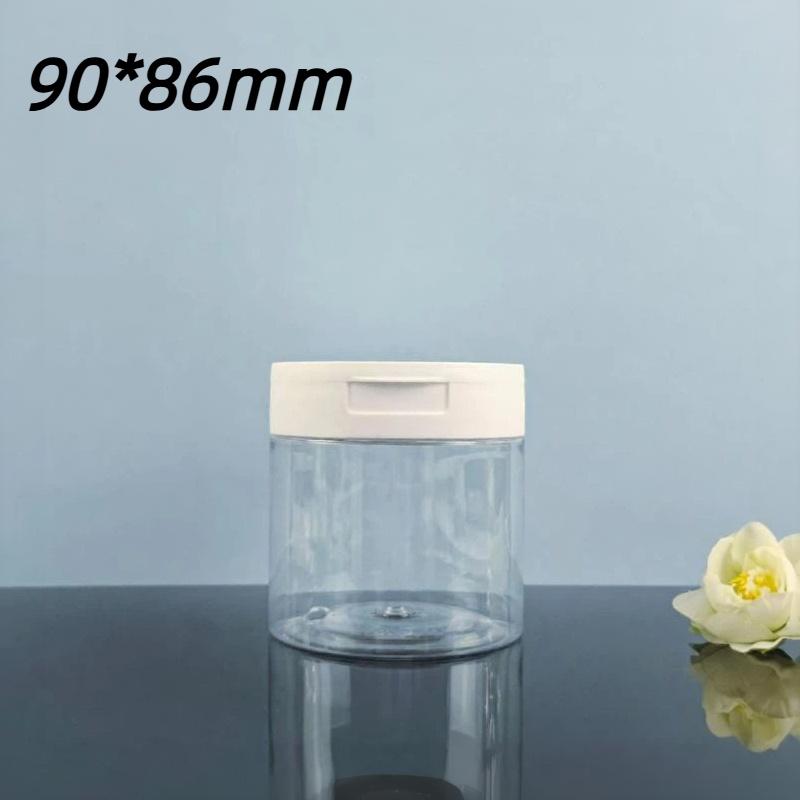Makeup Remover Pad Jar With Tweezers Round Clear Container Jars Empty Bottle Wide Mouth Flap Bottle Storage Lotion