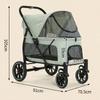 40KG Large Pet Strollers Cats Dogs Wheel Folding Dogcart Luxury Outdoor Transport Dog Strollers Pet Carrier Trolley Supplies