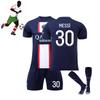 Paris Home Jersey Set Messi 30 Mbappe 7 Neymar 10 Polyester Soccer Kit