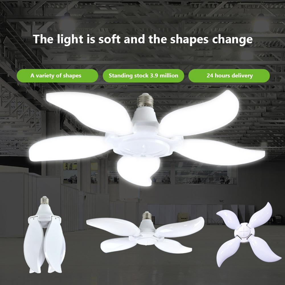 Socket Fan Light Original LED Garage Ceiling Lights Adjustable LED Lamp Head