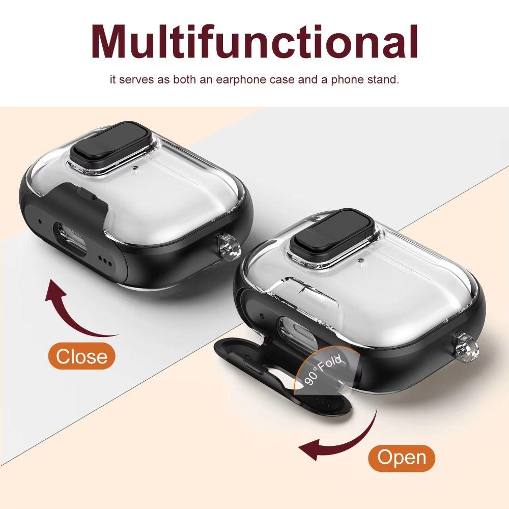 with Keychain Earphone Case Transparent Clear Shell for AirPods Pro 3 Headphone Accessories