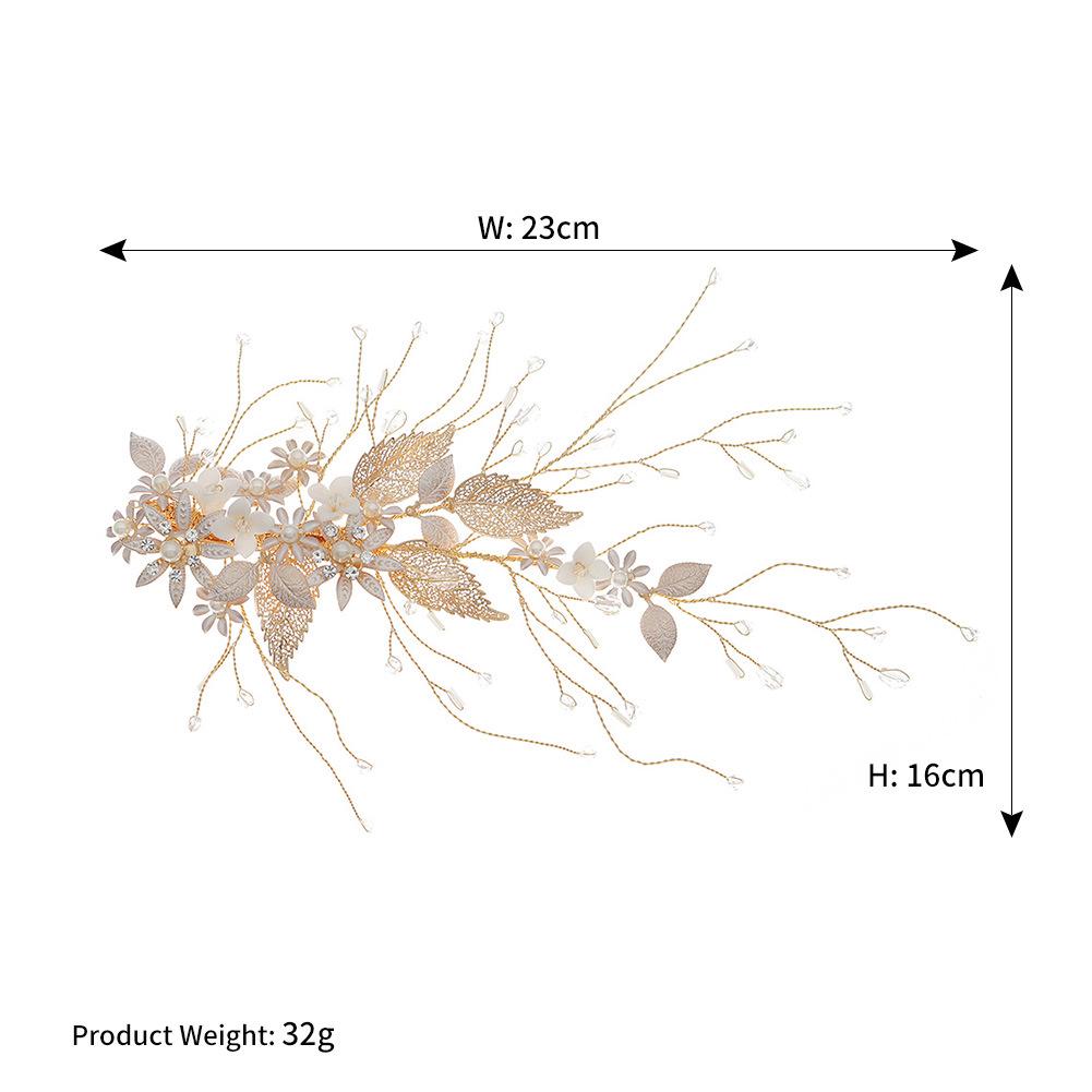 

Элегантная ручной работы золотая заколка для волос с цветком для свадеб и мероприятий