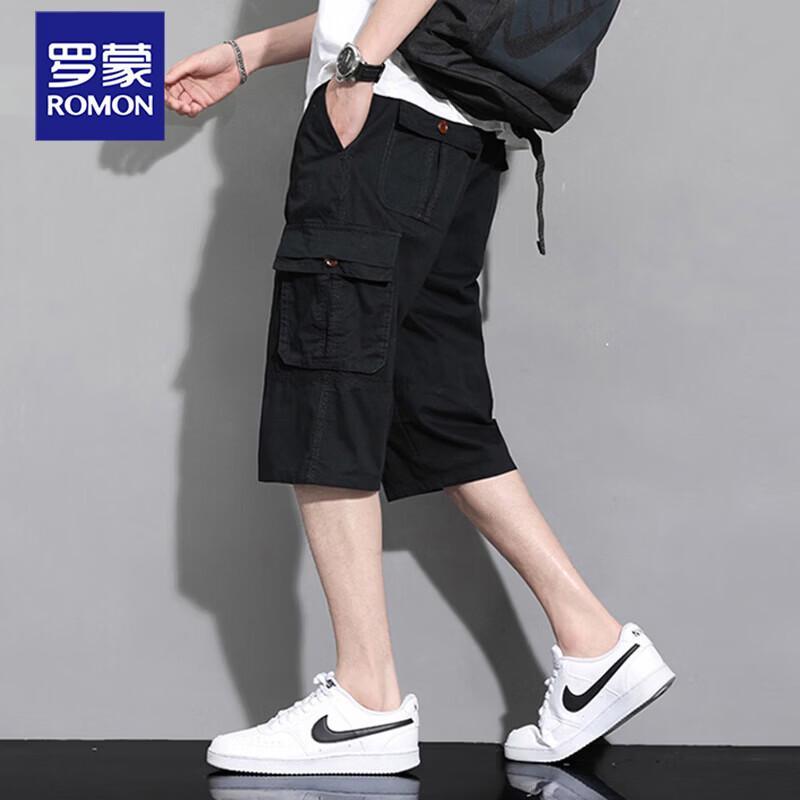 ROMON Men's Summer Casual 3/4 Length Cargo Shorts