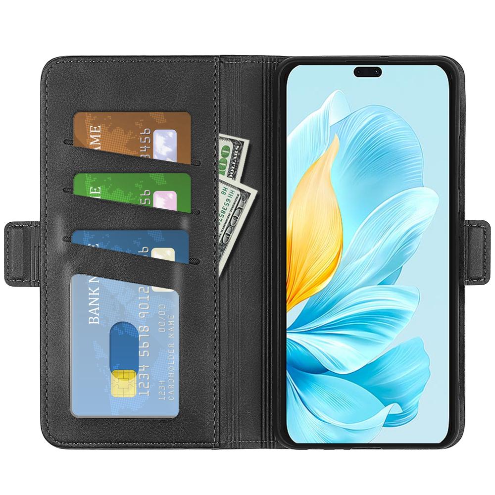 Para Honor 200 Lite Capa de Couro Carteira Capa de Telefone com Fechos Magnéticos Duplos