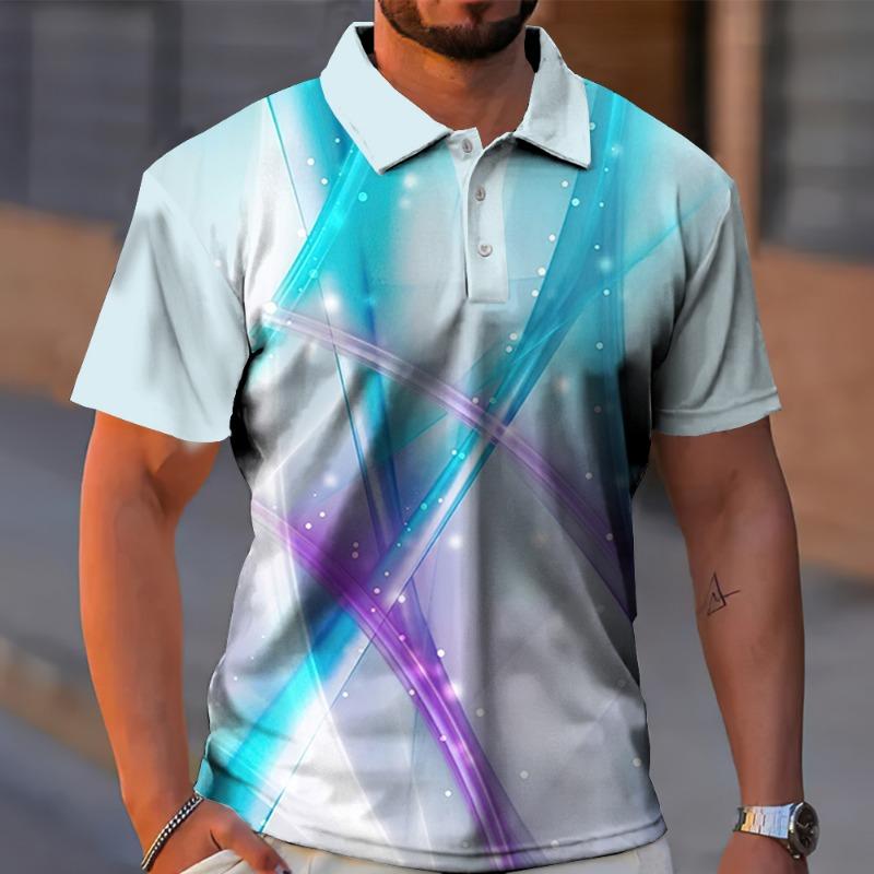 

Men s Polo Shirt 3d Technology Line Short Sleeve Golf Sport Shirts Summer Casual Man Clothes Oversized Polo T-Shirt For Men 6XL