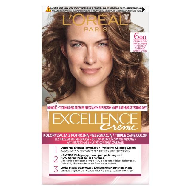 L'Oreal Excellence Crème Permanent Hair Color Kit - 600 Dark Blonde