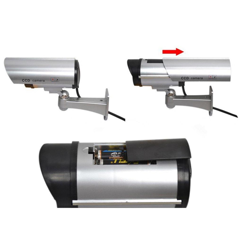 Waterproof Indoor/Outdoor Simulated Surveillance Camera with Flashing Light