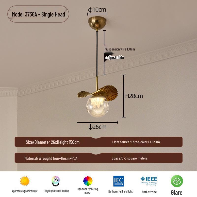 Vintage Chandelier: Artistic Retro Light for Dining, Living Room, or Bedroom