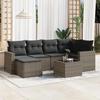 VidaXL Garden Lounge Set with Cushions 7 Pcs, Sofas with Adjustable Feet, Outdoor Furniture Set Patio Terrace, 3251607