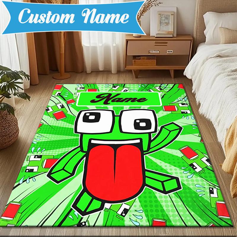 Custom Name Space Alien un-speakable Rug for Living Room, Game Rooms, Office, Bedroom, Floor Mat Playful Design, fan gifts Christmas decor