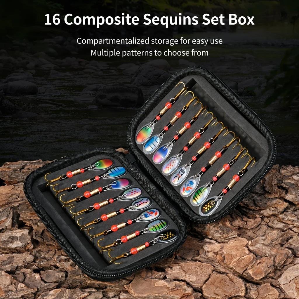 Jig Metal Spoon Spinner Fishing Lure 16pcs/box Spoonbait Crankbaits Sea Wobblers for Seawater Pike Crochet Kit Artificial Bait 260319