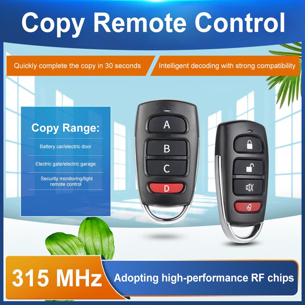 Universal Key Duplicator for 315MHz and 433MHz Wireless Control Easy Copy Remote for Automatic Doors and Garage Openers