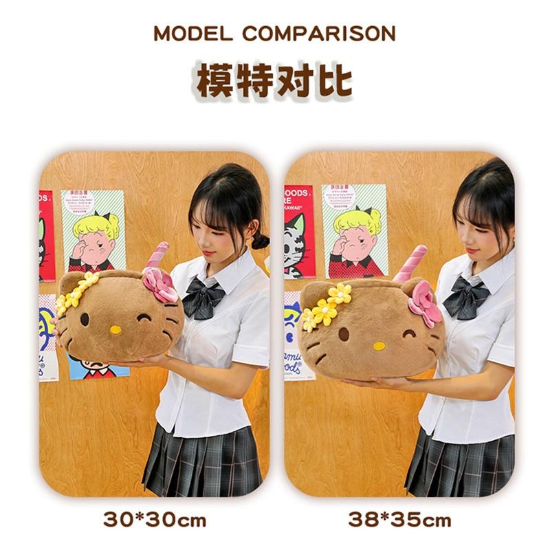 Black Coconut KT Cat Plush Toy Hello Kitty Plush Toy Girls Bed Pillow Doll Rag Doll Gift