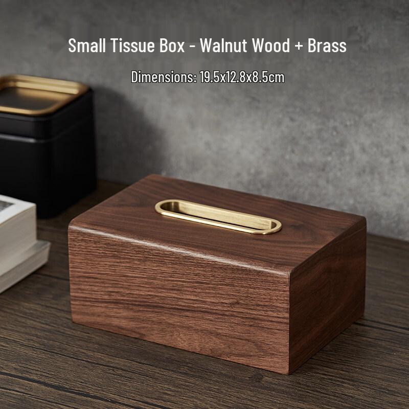 LIEI Black Walnut Wood Tissue Box