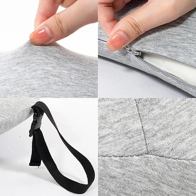 Memory Foam Lumbar Pillow Rollable Pregnant Waist Pad Washable Lumbar Support Backrest Mat Bed Cushion Detachable Back Pillow