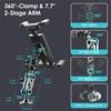Auto Handyhalter Aluminium Schwerlast Bohrerbasis Tablet Halter Auto Halterung Armaturenbrett 360° Verstellbar 2-stufiger Ständer Für 4,7-13" Ipad