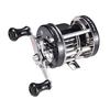 AbuGarcia Ambassadeur 6600CA Factory-Tune Black Right-Handed Clutch-Type Double Handle Topwater Reel for Bass, Snakehead, and Catfish